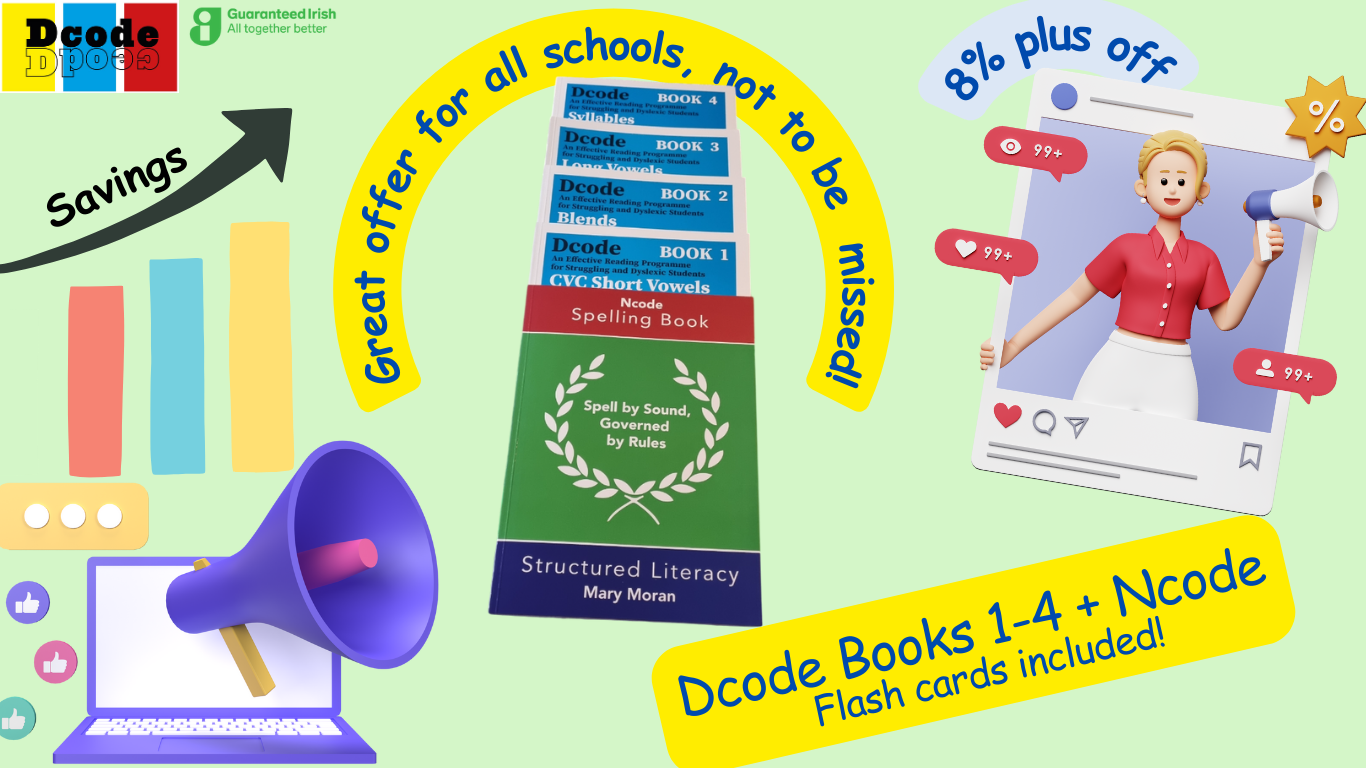Structured Literacy solution for Schools, buy this great offer: Dcode/ Ncode Mini Bundle of 5 books!