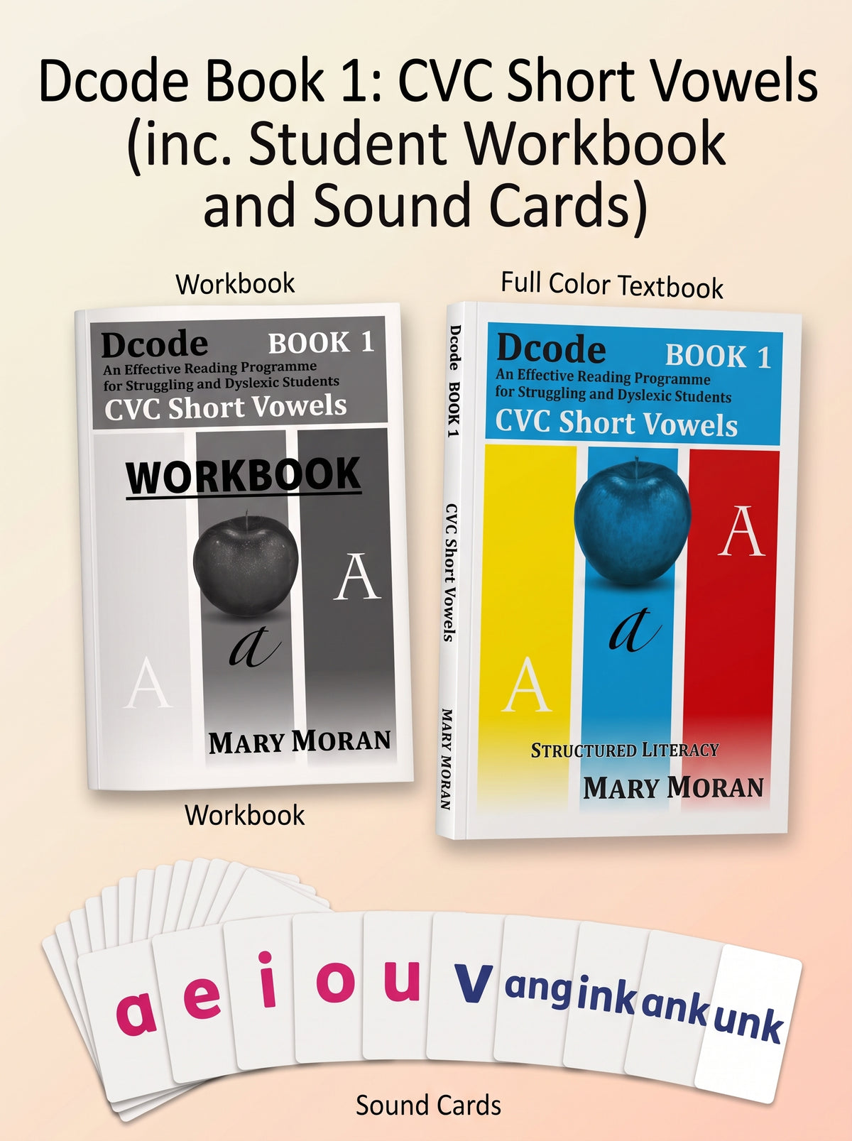 student workbook and student textbook with cards